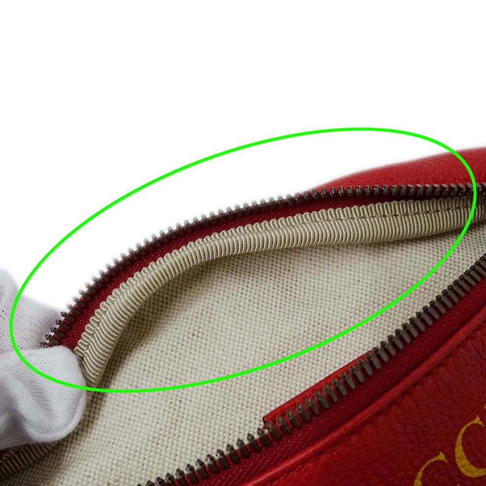 GUCCI Red Leather Fanny Pack - Picture 7 of 10